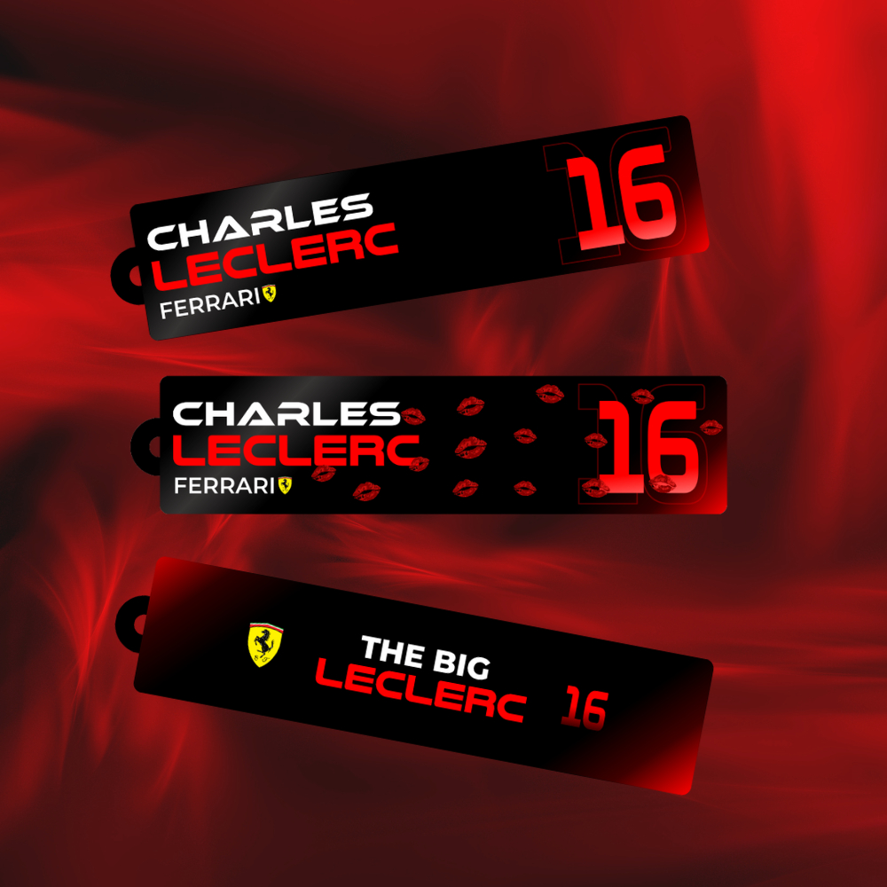 GANTUNGAN Slipstream - F1 พวงกุญแจ Charles Leclerc พวงกุญแจอะคริลิค
