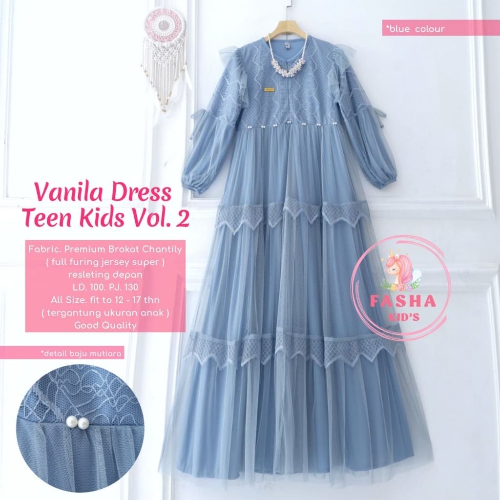 ชุดเด็ก VANILLA CLOTHES 1/2 DRESS TEEN KIDS BY FASHA