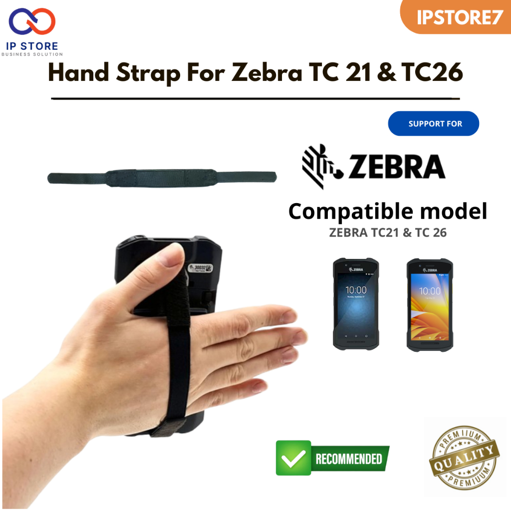 Zebra Hand Strap Scanner Android Zebra TC 21 & TC26 สายคล้องมือแบบยืดหยุ่นสําหรับเคสป้องกันเข้ากันได