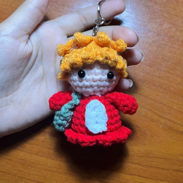 GANTUNGAN SHAAN - พวงกุญแจ Ponyo Amigurumi / ตุ๊กตา / ถัก / โครเชต์ / ทําด้วยมือ