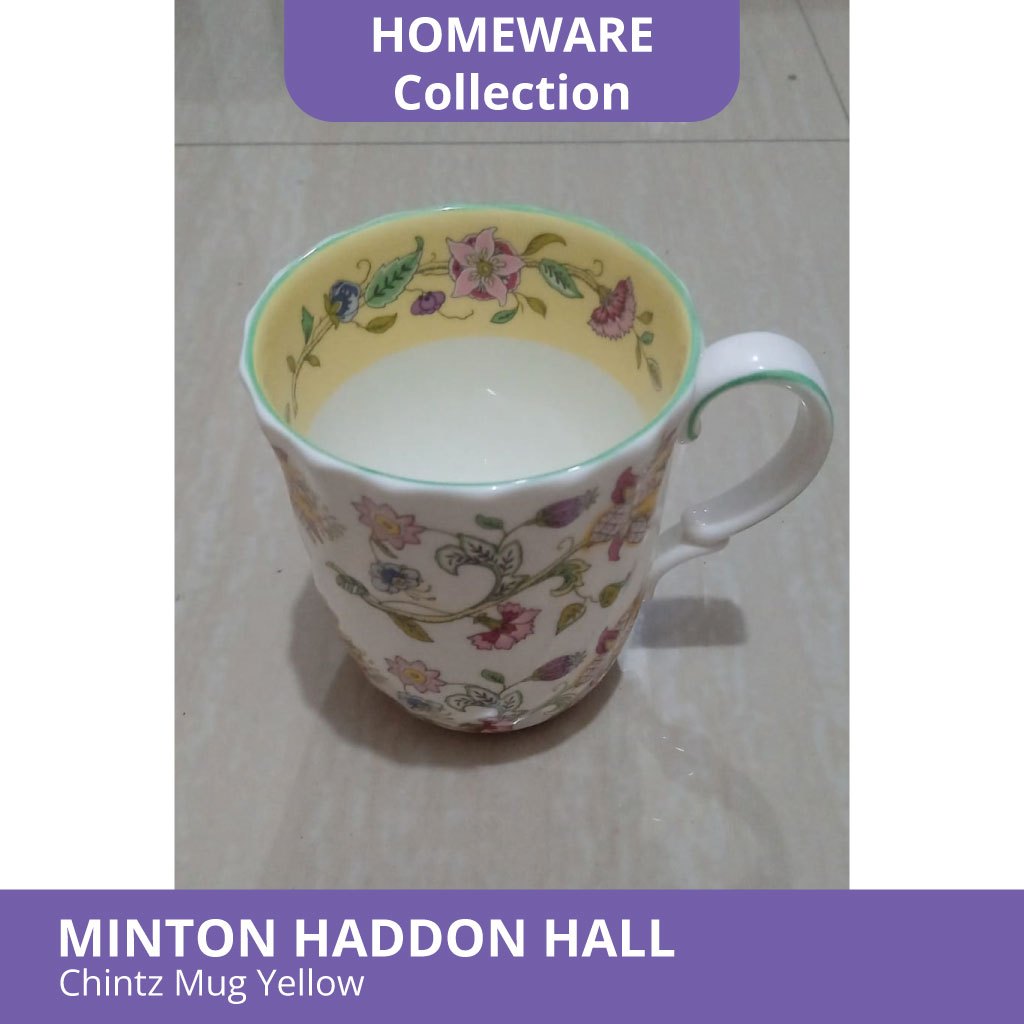 แก้วมัค Minton Haddon Hall Chintz สีเหลือง