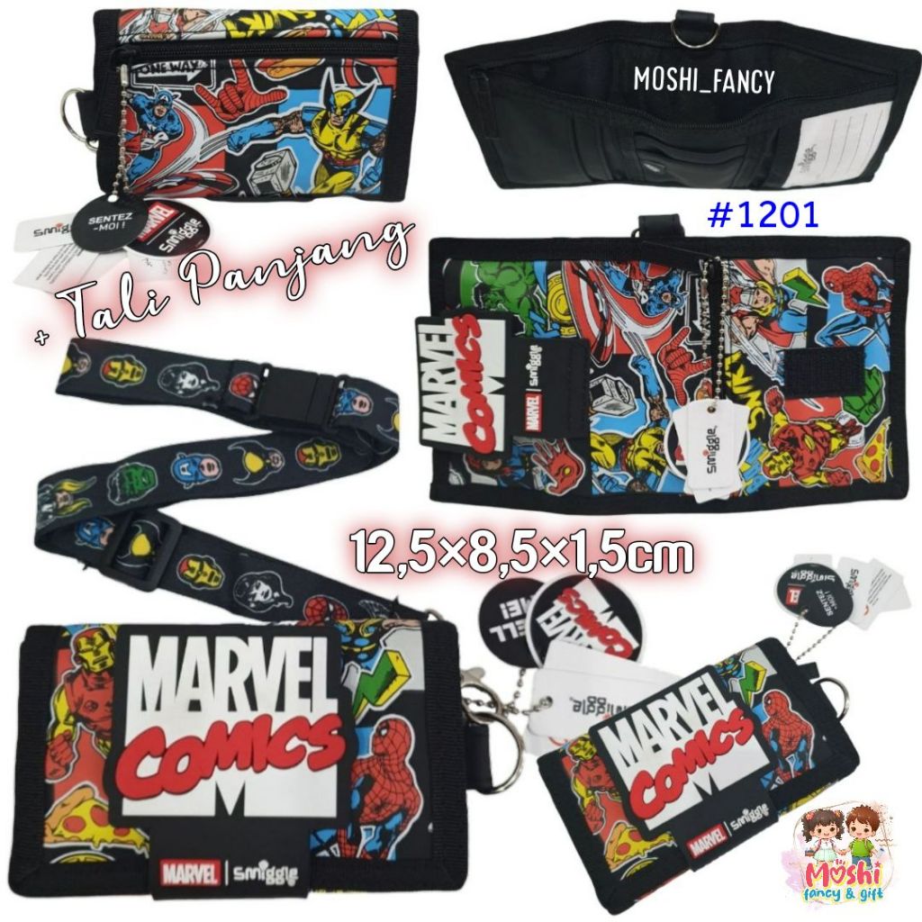 Marvel Comics Wallet / Marvel Kids Folding Wallet / Marvel Comics Boy Strap Wallet