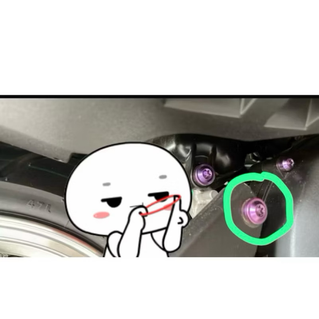 Yamaha filano/mio3/fazio สลักเกลียวท่อไอเสียไทเทเนียม (1 แพ็ค)