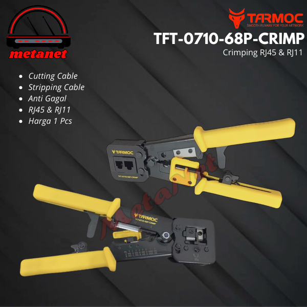 Tarmoc TFT-0710-68P-CRIMP | RJ45 EZ CURLING PLIERS ANTI-FAIL CAT5E CAT6 CRIMPING TOOL LAN RJ45 - ANT