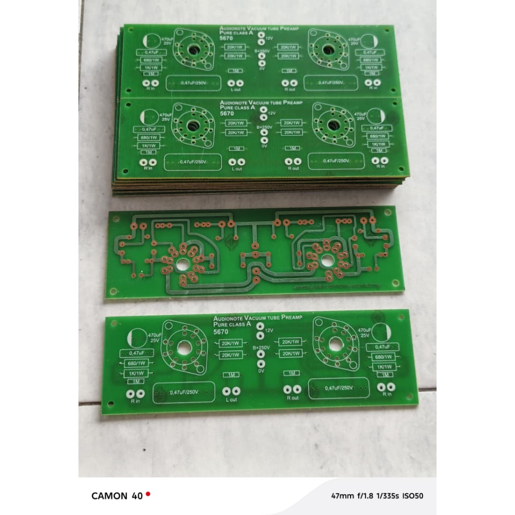 PCB GE 5670 Tube Fiber Glass Build Pre-Amp Dream พร้อม "Tube Sound" Warm & Luxurious!