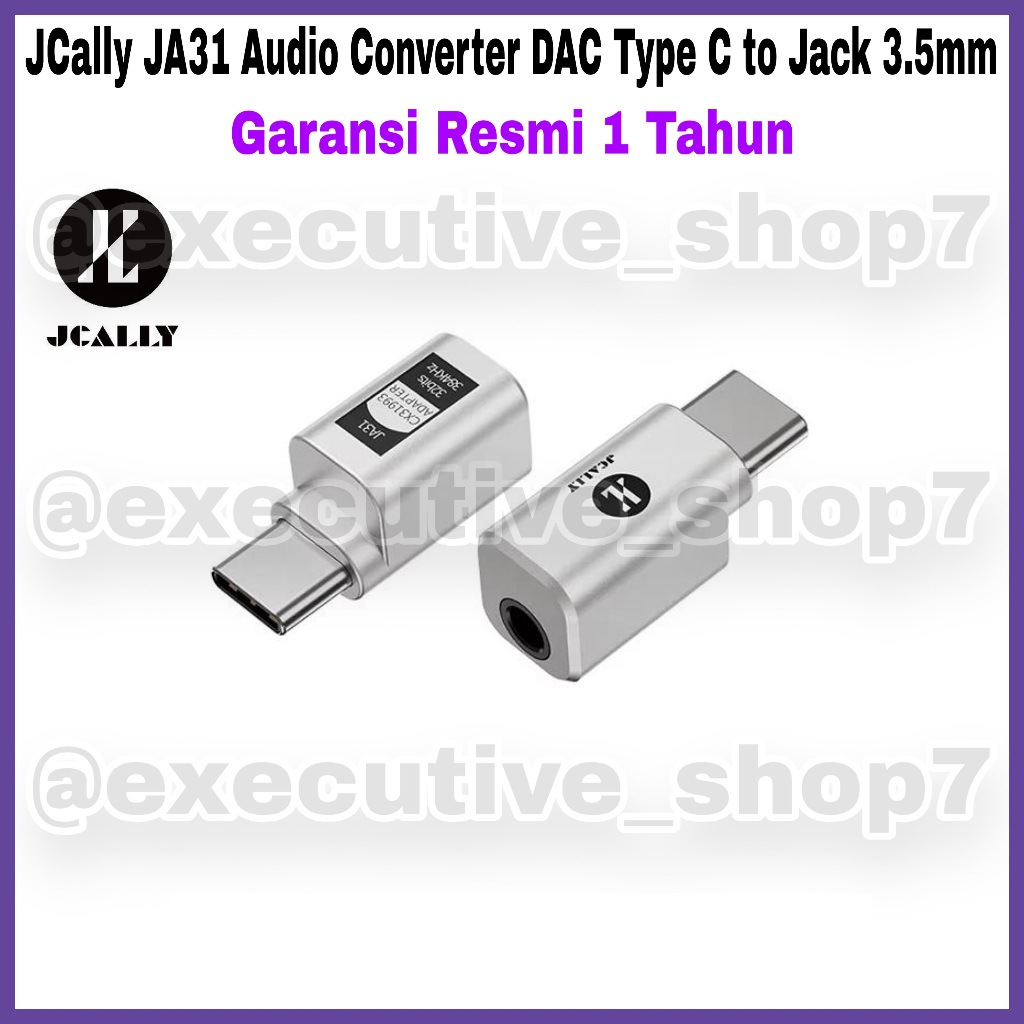 JCally JA31 Converter DAC Type C เป็นแจ็ค 3.5 มม. - รับประกันอย่างเป็นทางการ 1 ปี