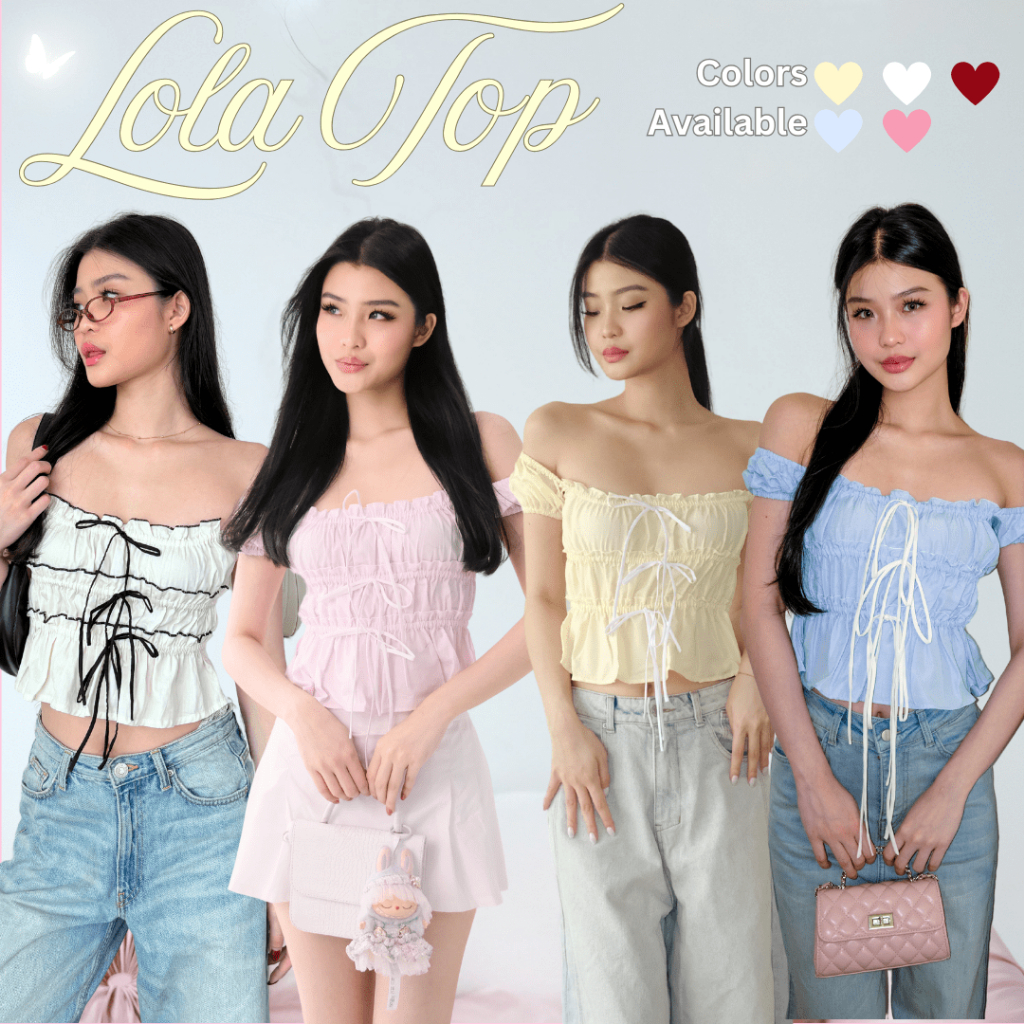 Shewearssugar LOLA TOP | เสื้อผ้าผู้หญิง | เสื้อท็อปผู้หญิง | Coquette Top