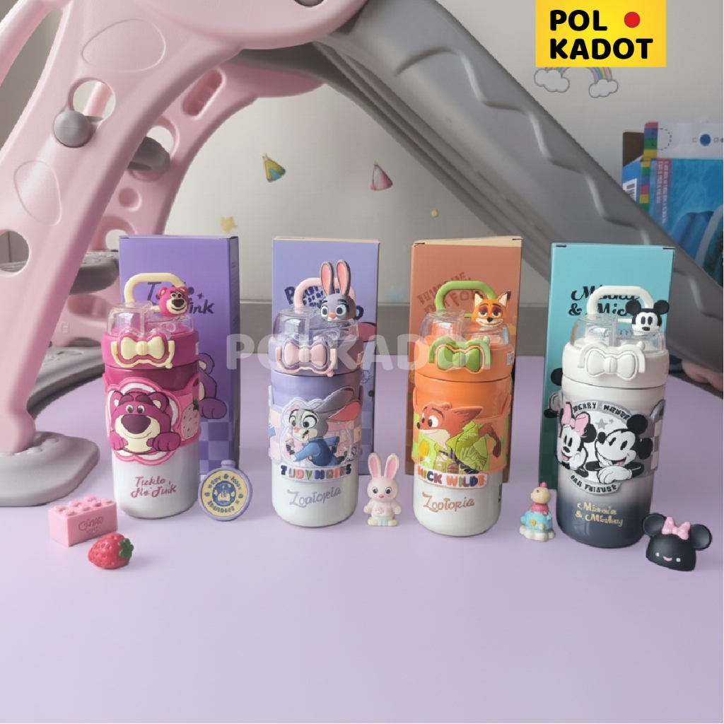 Disney Zootopia 550ml ขวดน้ําดื่มสําหรับเด็กสแตนเลส SUS 316L
