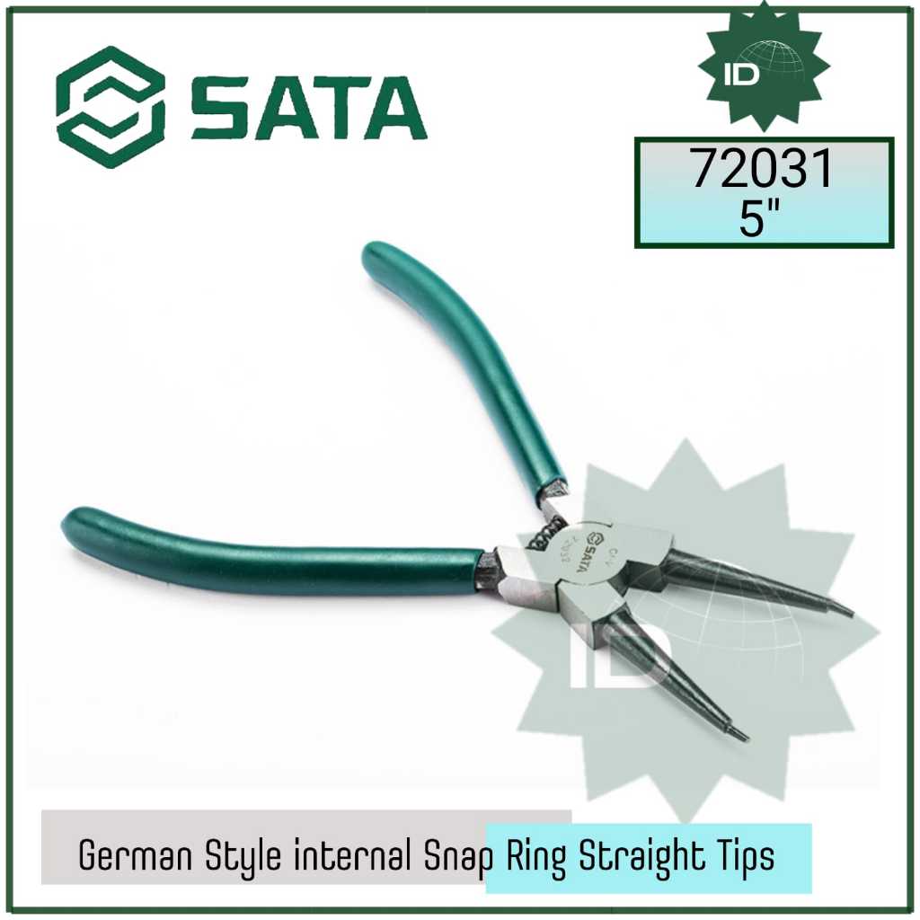 คีมถ่างแหวนตรงภายใน 5" ง 10 - 22 สไตล์เยอรมัน 72031 เครื่องมือซาต้า