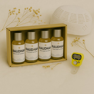 Paket Parfum RAUDHAH 4 PCS 30ml Tahan Lama | Parfum Arab Unisex Aroma Timur Tengah Paket Hemat