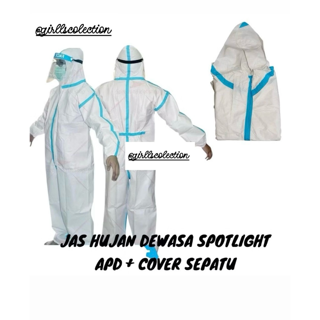 เสื้อกันฝน Spotlight APD แถมฟรี Shoe Cover APD Clothes Hazmat Clothes