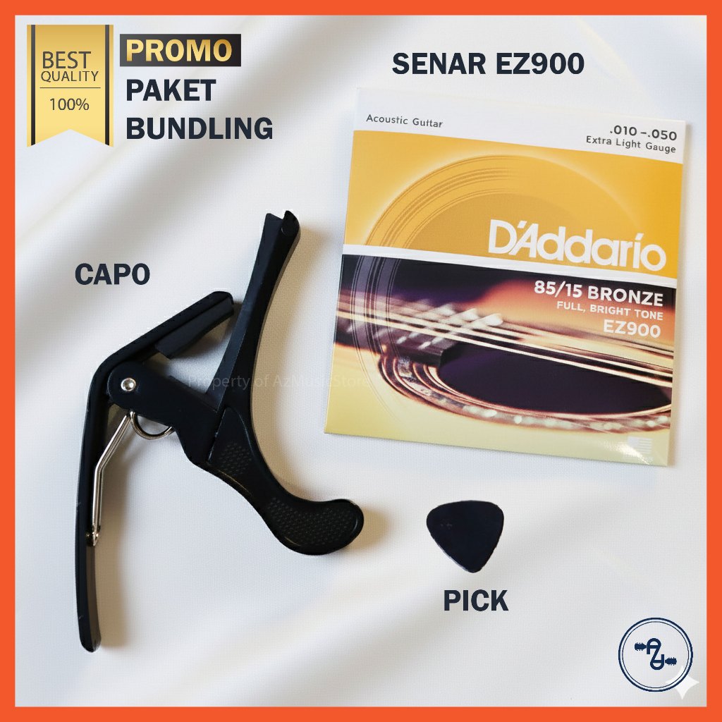 สายกีตาร์โปร่ง Bundling Package 1 ชุด EZ900, EZ890, EZ910, EZ920 + Jooสีสุ่ม + Pick