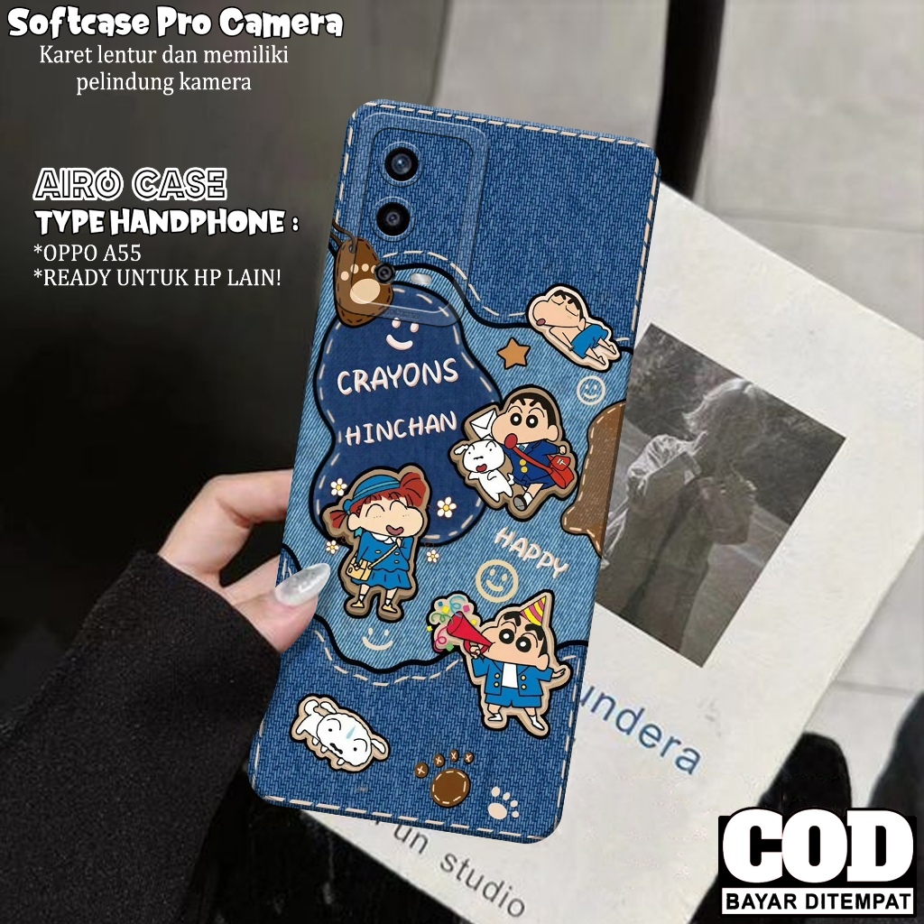 เคส Oppo A55 - เคส Oppo A55 Softcase - เคสแฟชั่นการ์ตูน - เคส Oppo A55 - เคส Pro Camera Softcase - T