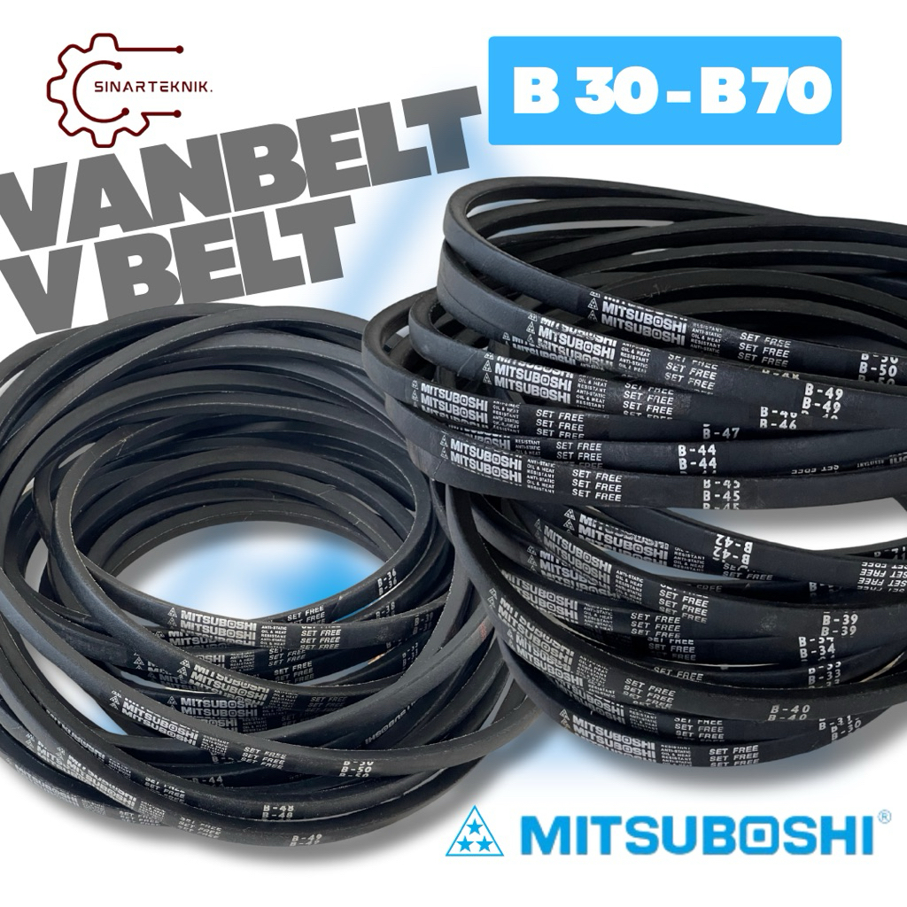VANBELT/V BELT MITSUBOSHI B30, B31, B32, B33, B34, B35, B36, B37, B38, B39, B40, B41, B42, B43, B45,