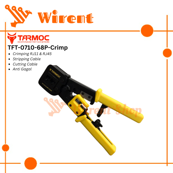 Tarmoc TFT-0710-68P-CRIMP | RJ45 EZ CURLING PLIERS ANTI-FAIL CAT5E CAT6 CRIMPING TOOL LAN RJ45 - ANT