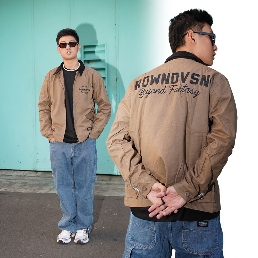 Rown Division Supply Deck Jacket - Rowndvsn Volans Cream Canvas Jacket