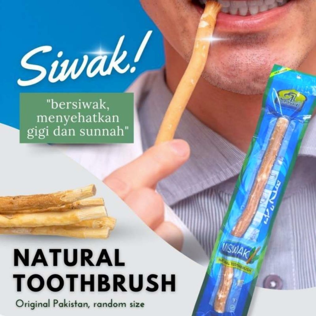 Miswak Miswak Made In Pakistan - การดูแลฟันธรรมชาติ - Premium Siwak - Miswak Al Khair ขนาด 16 นิ้ว