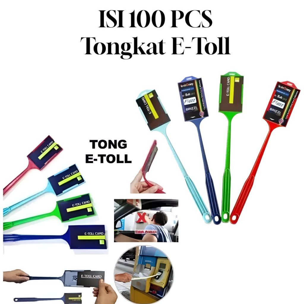 CONTENTTS 100 ชิ้น E-Toll Stick / Toll Stick / Toll Stick / tongtoll / การ์ดจอดรถ E-toll gate