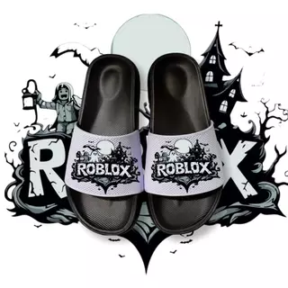 ROBLOX Ghost Premium Character Boys Slop Sandals อินเทรนด์ สวมใส่สบาย ไซส์ 26-40