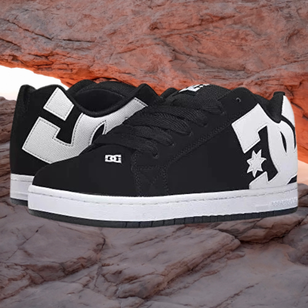 Original Dc Court Graffik รองเท้าสีดําเต็มรูปแบบสําหรับผู้ชายและผู้หญิง