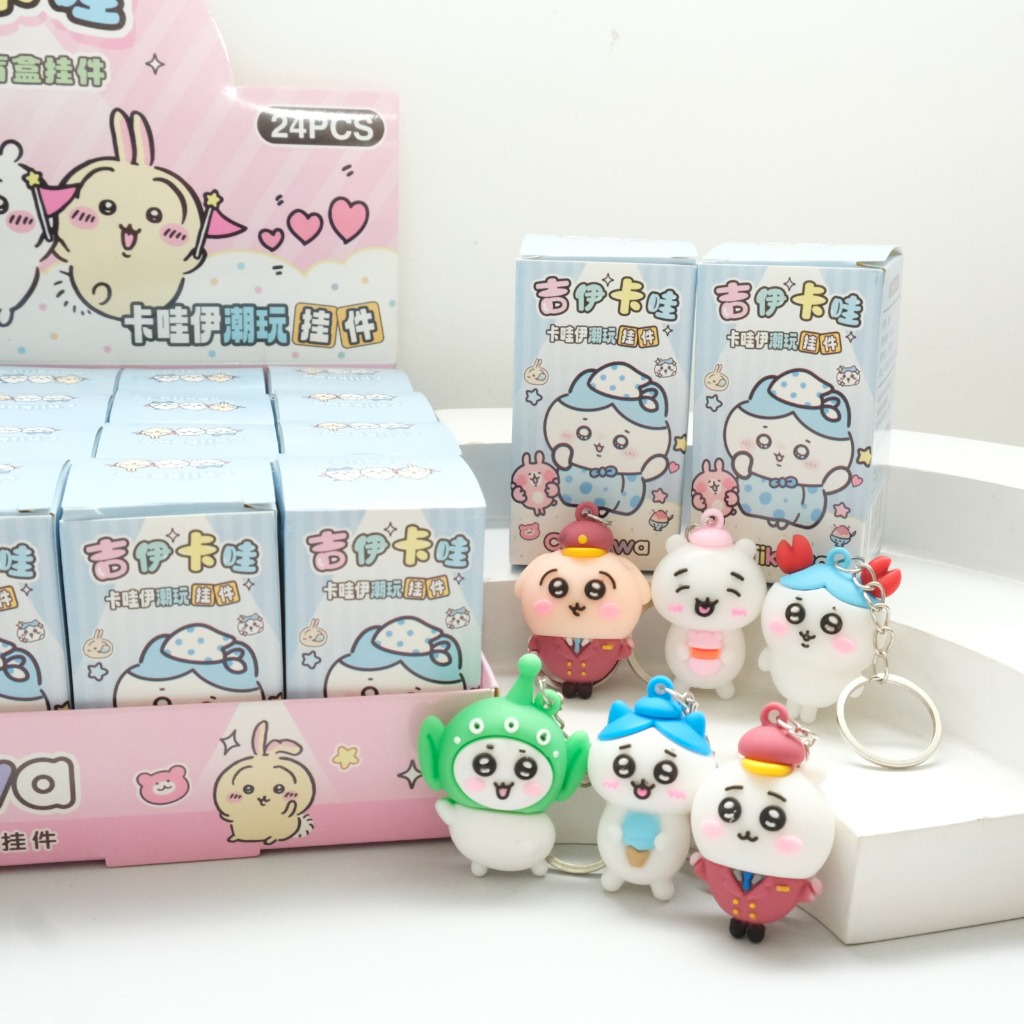 GANTUNGAN BLIND BOX พวงกุญแจยางน่ารัก CIKAWA MOTIF MYSTERY กล่อง MYSTERY BLIND กล่องน่ารัก MYSTERY พ