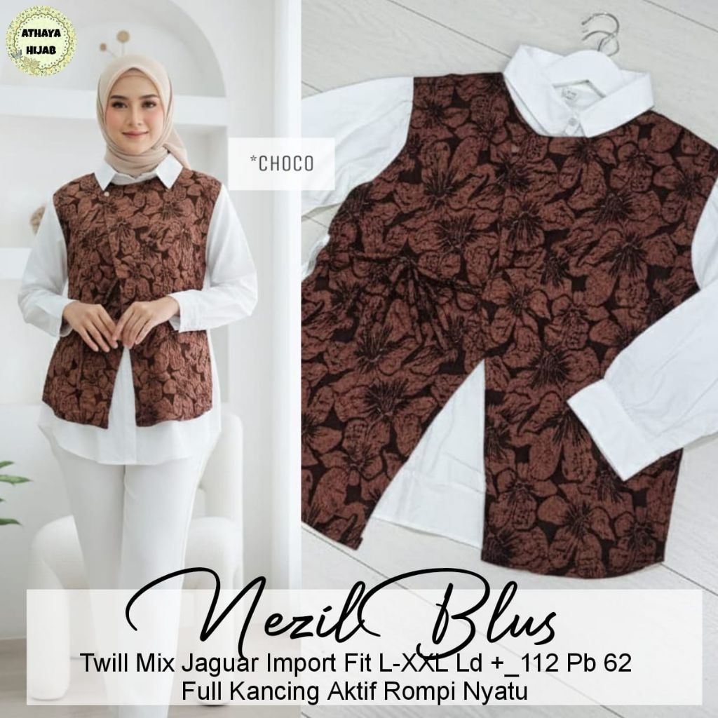 ชุดกระโปรงจีบ Cifara - เสื้อ Nezil Jaguar Fukoro (อธยา)