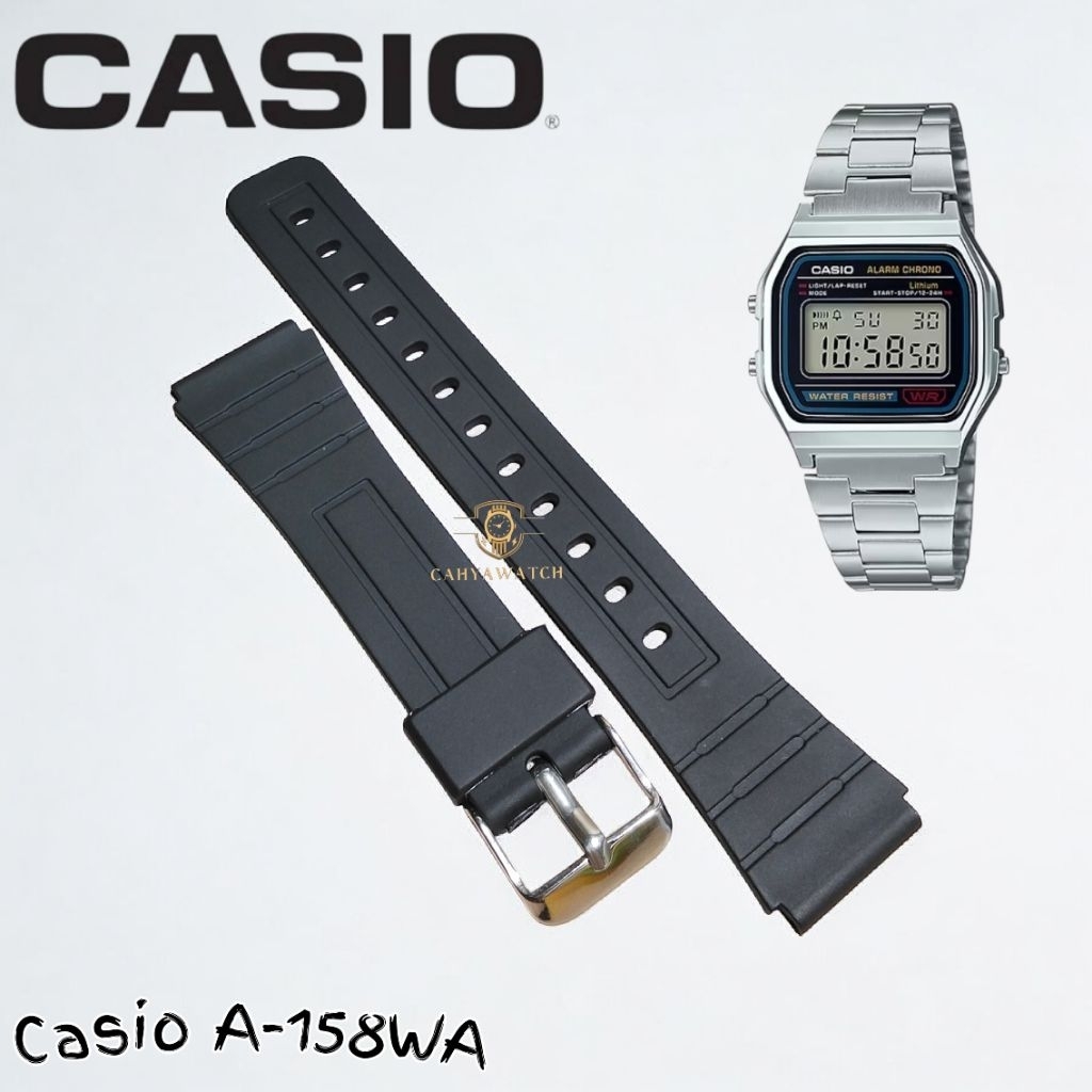 สายนาฬิกา Casio A-158WA สายนาฬิกายาง Casio A158WA