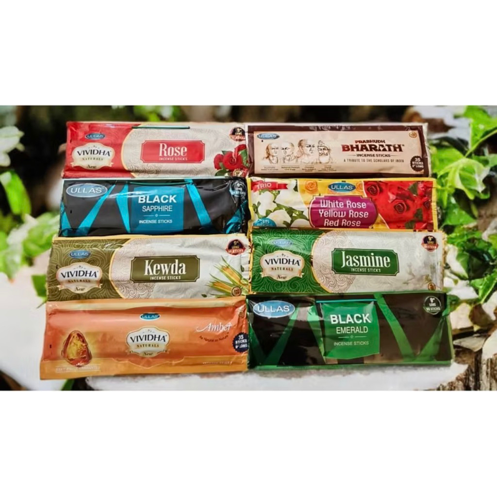 ธูป Ullas นําเข้าจากอินเดีย 6 Pounch กลิ่นหอมติดทนนาน