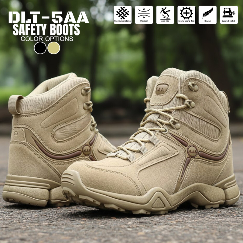 รองเท้านิรภัยผู้ชาย Delta Tactical Cream - DELTA STEEL TOE TACTICAL HIKING ADVENTURE SAFETY BOOTS