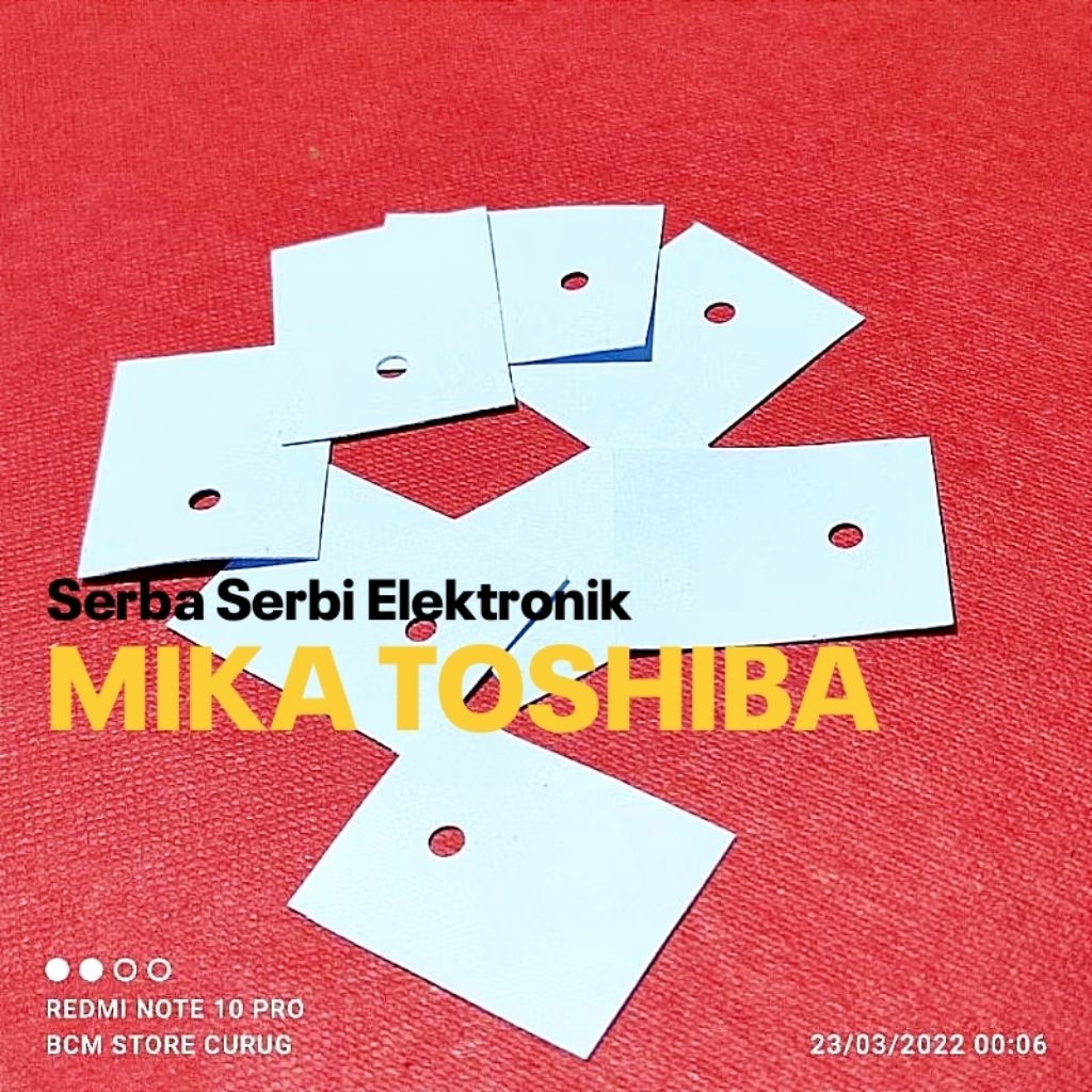 (10 ชิ้น) TOSHIBA RUBBER MICA TRANSISTOR INSULATOR