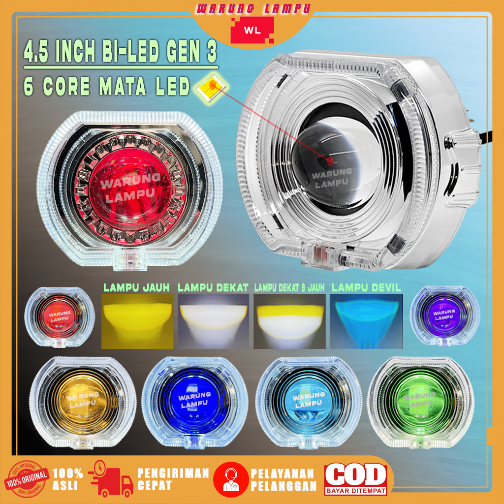 CAHAYA Bild 4.5 นิ้ว Gen3 Ala Ala Ala 35 วัตต์ Light Cut Off Plus Devil อลูมิเนียมกันน้ําBilded 4.5 