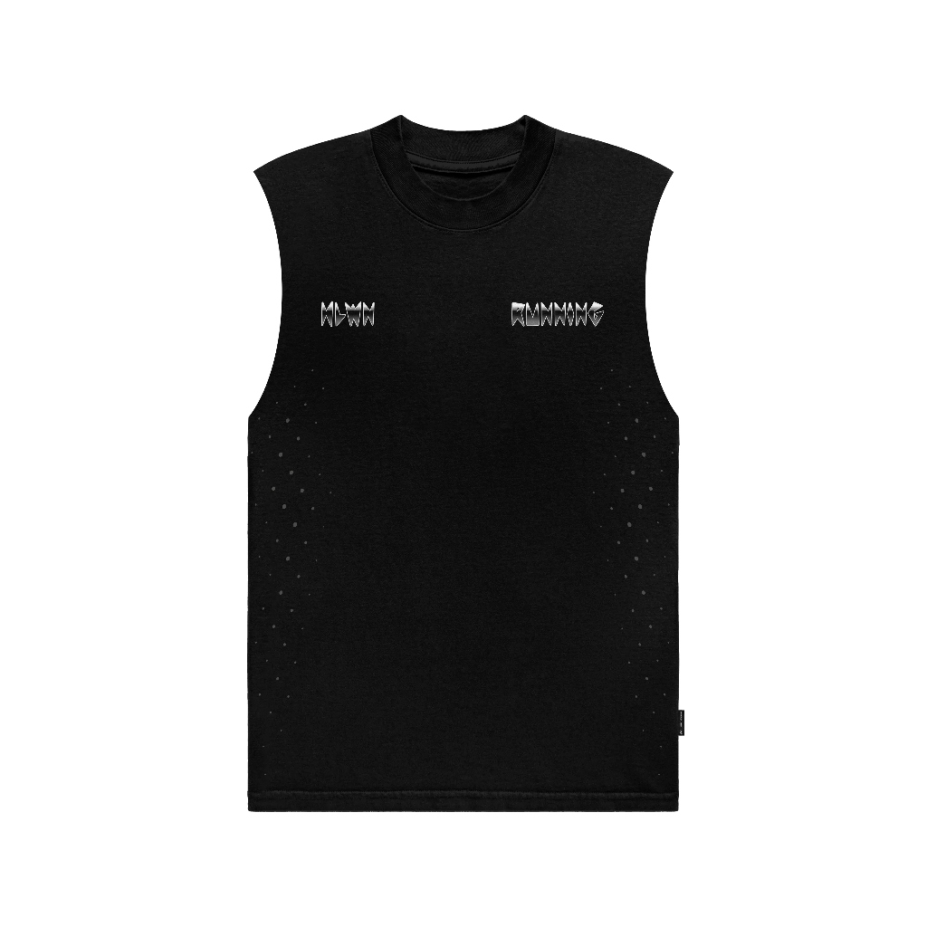 HLWN Running Unisex Muscle Tee สีดํา - Montclair