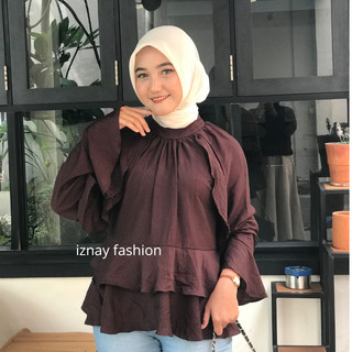 IZNAY FASHION - Nansie Longsleeve Blouse Polo Linen