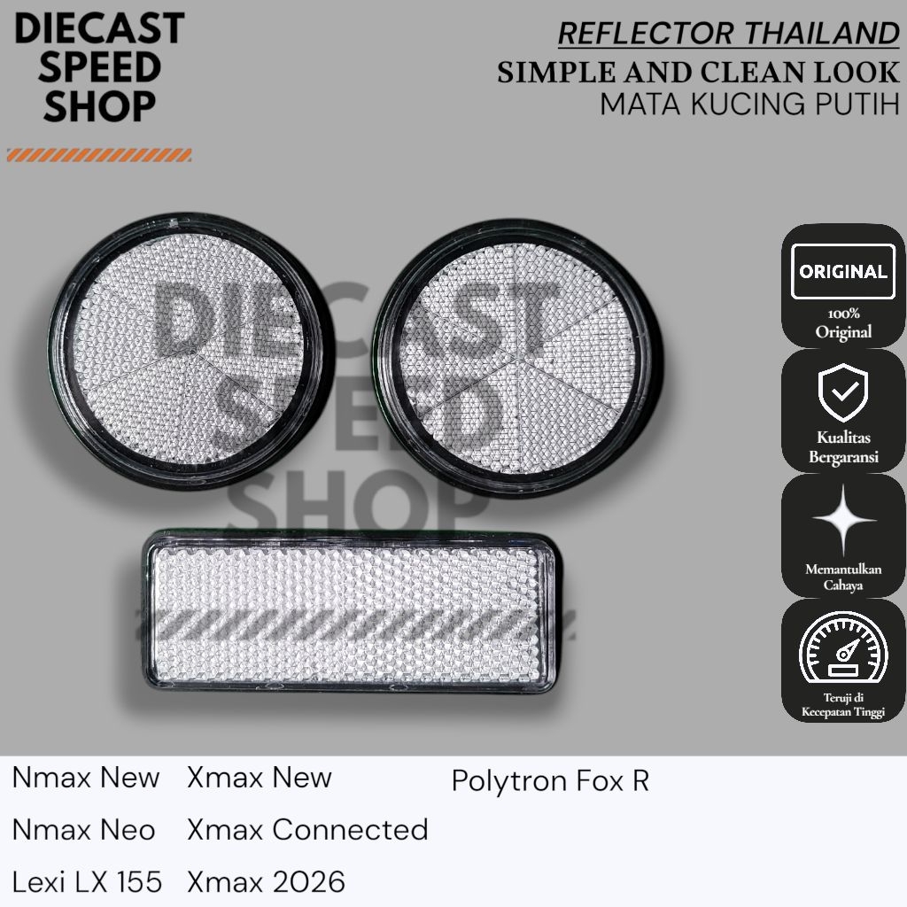 MATA White cat eye reflector Thailand รุ่น 1 ชุด all new nmax / nmax new Xmax เชื่อมต่อ Nmax Turbo