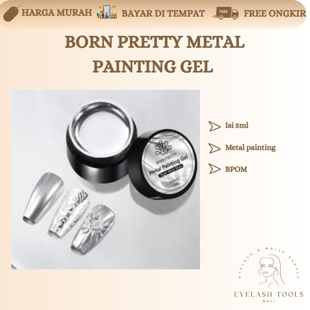 BORN PRETTY METALIC PAINTING GEL Bright Liner Gold Nail Art Nail Painting Painting Nail Art