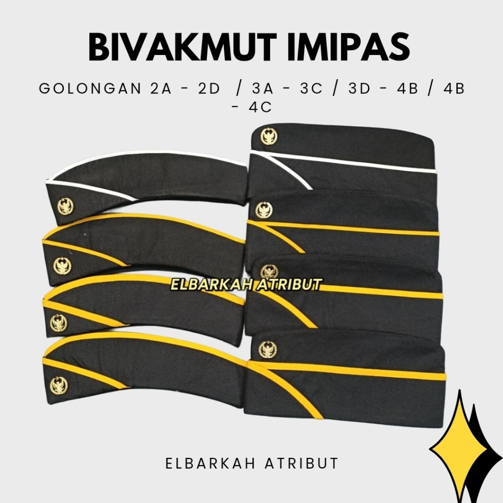 หมวก MINISTRY OF EDUCATION/IMIPAS/IMIGRATION/PAS LAST BLACK COLOR CLASS 2A/2B/2C/2D/3A/3B/3C/3D/4A/4