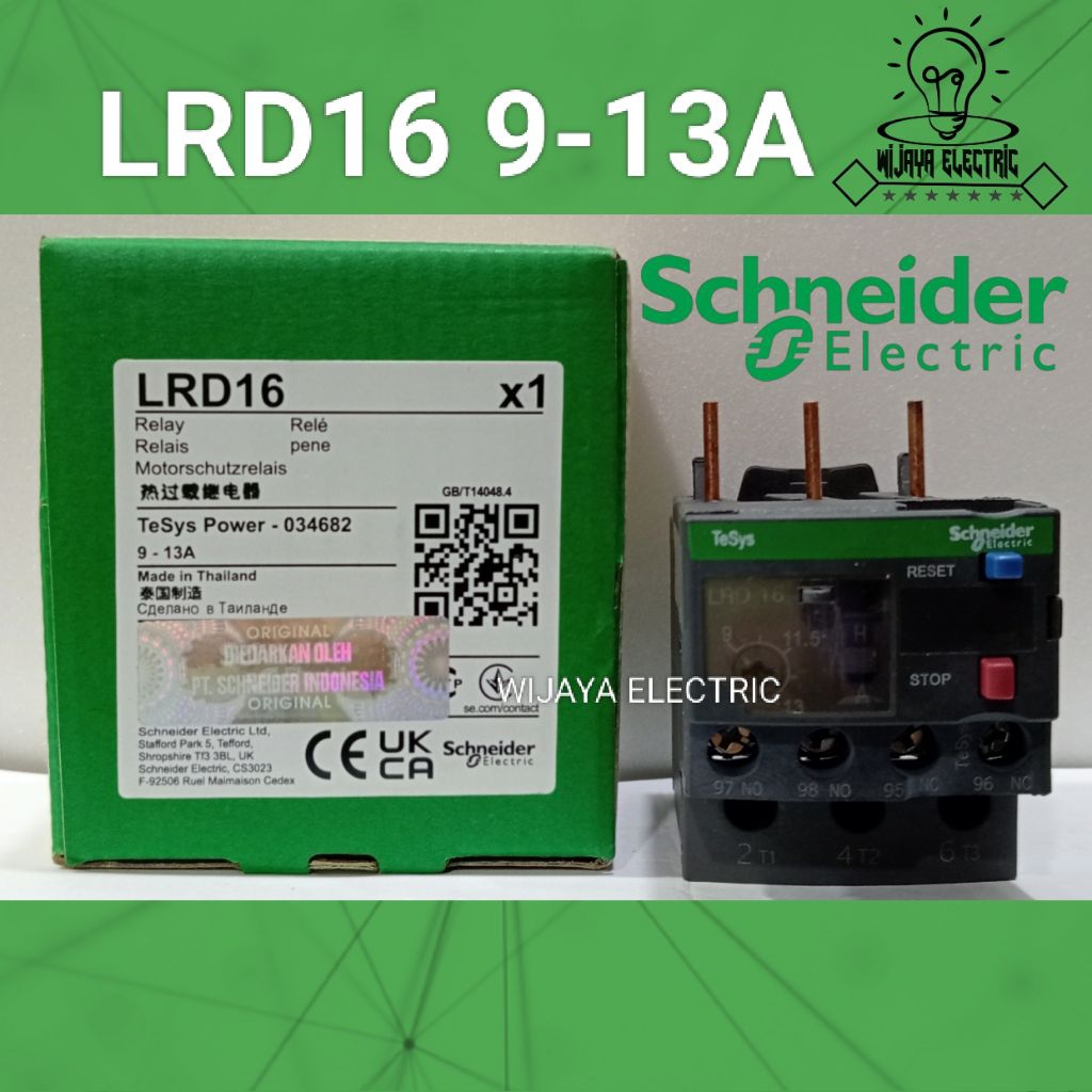 โอเวอร์โหลดความร้อน LRD16 LRD 16 9-13A โอเวอร์โหลดคอนแทคเดิม