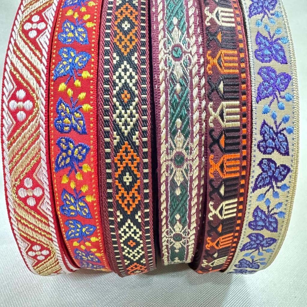 1 YARD ( 91 ซม.) ETHNIC RIBBON - DAYAK RIBBON - DUBAI LACE - DAYAK LACE