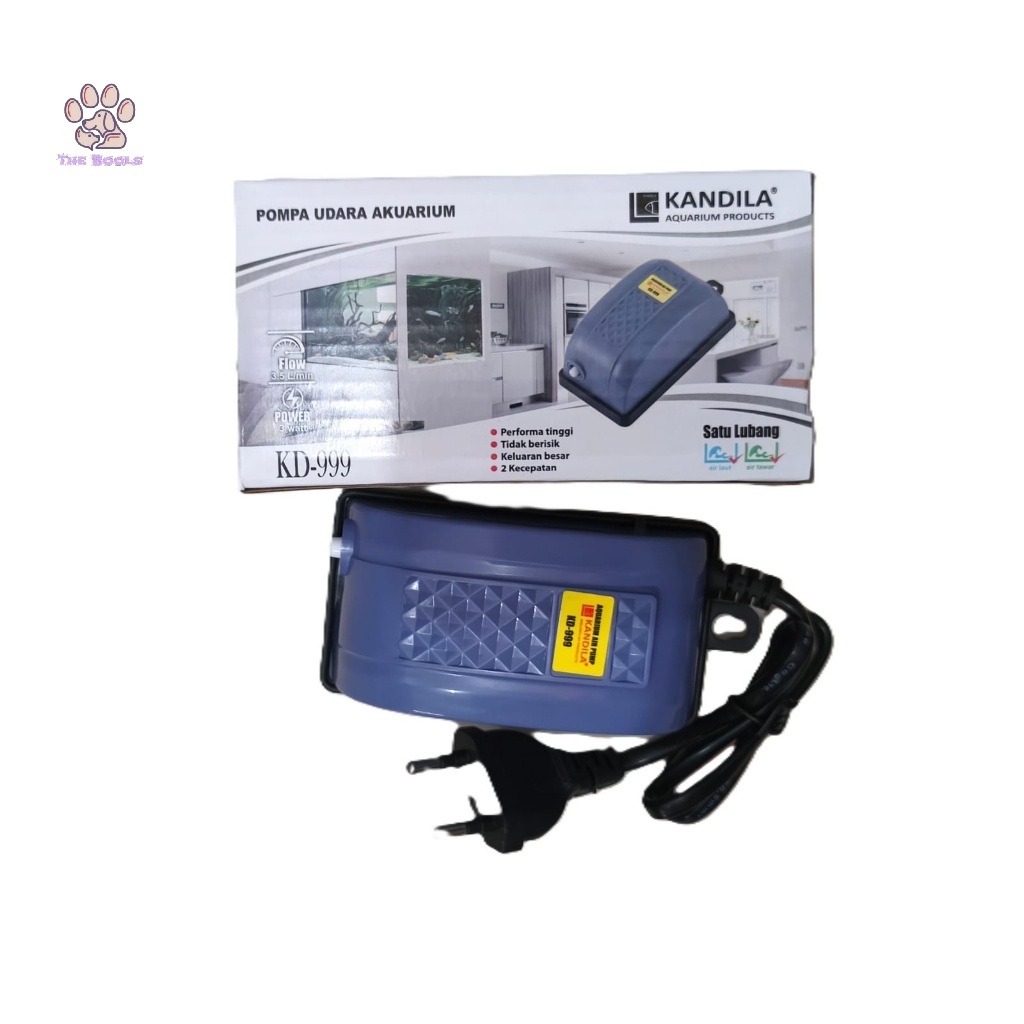 (The bools) KANDILA KD999 ปั๊มลม / เครื่องเติมอากาศ 1 หลุม Aquarium ปลา KD999 ปั๊มลม Single Outlet