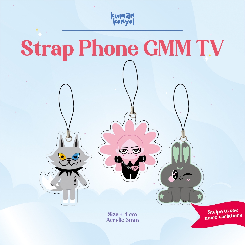 GMM TV PHONE STRAP - FANMADE - PERMPOON JAIDEE