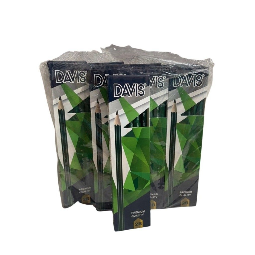 HIJAU Davis Green 2B Pencil / Green 2B Pencil (1 กล่อง: 12 ชิ้น)