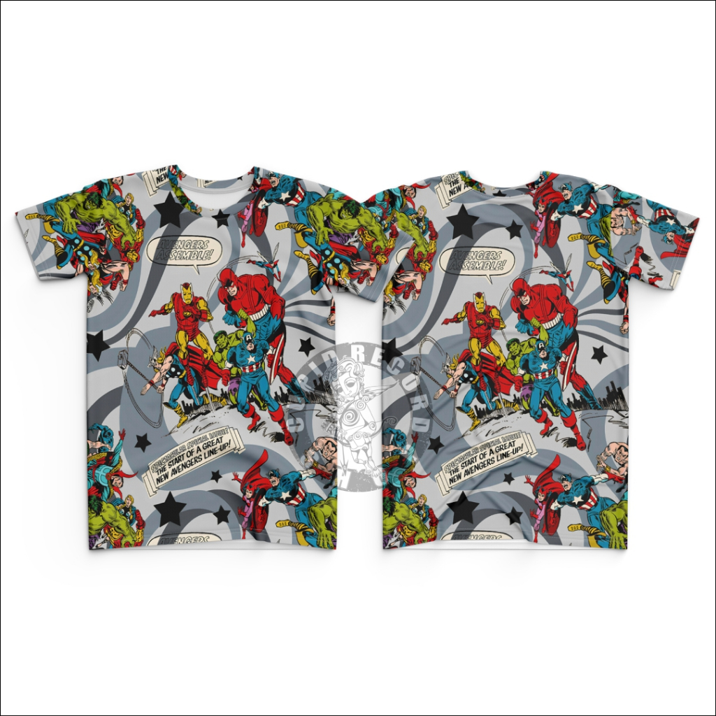 เสื้อผ้าเด็กผู้ชาย Avengers Avengers Marvel Heroes Jersey J1