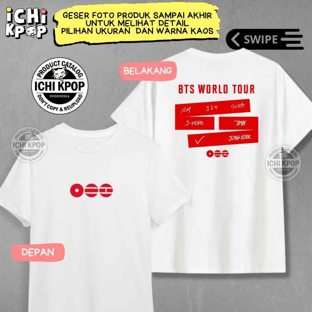 OT7 IS BACK LOGO เสื้อยืด (FRONT BACK PRINT) กองทัพ kpop jungkook taehyung suga yoongi seokjin jhope