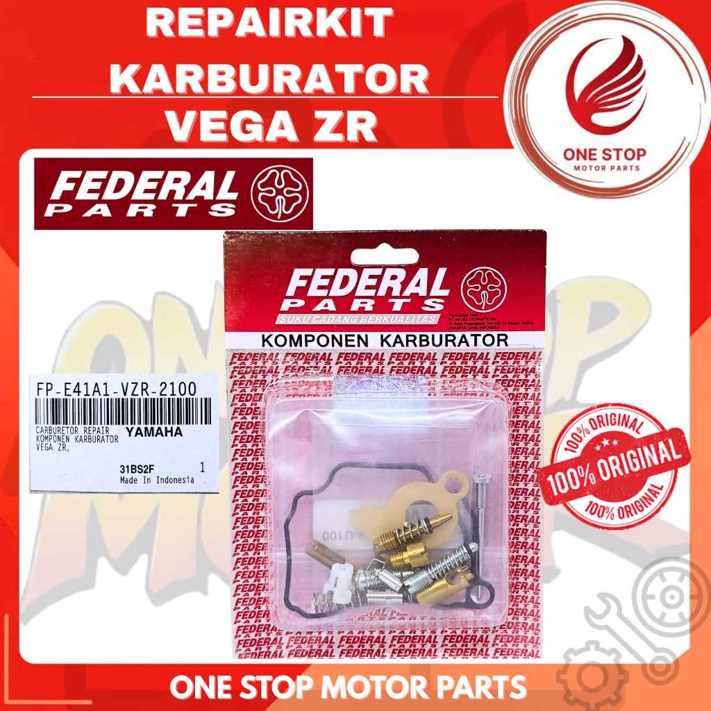 Yamaha VEGA ZR FP E41A1 VZR 2100 ชุดซ่อมคาร์บูเรเตอร์ชุด 100% ORIGINAL FEDERAL PARTS