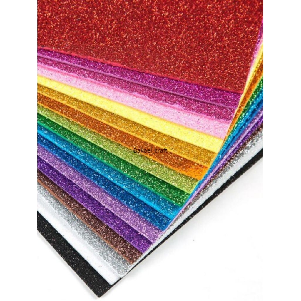 GLITTER SPONGE / EVA FOAM GLITTER / EVA FOAM ART 20X30 CM / HEART FOAM / FOAM ART CRAFT GLITTER