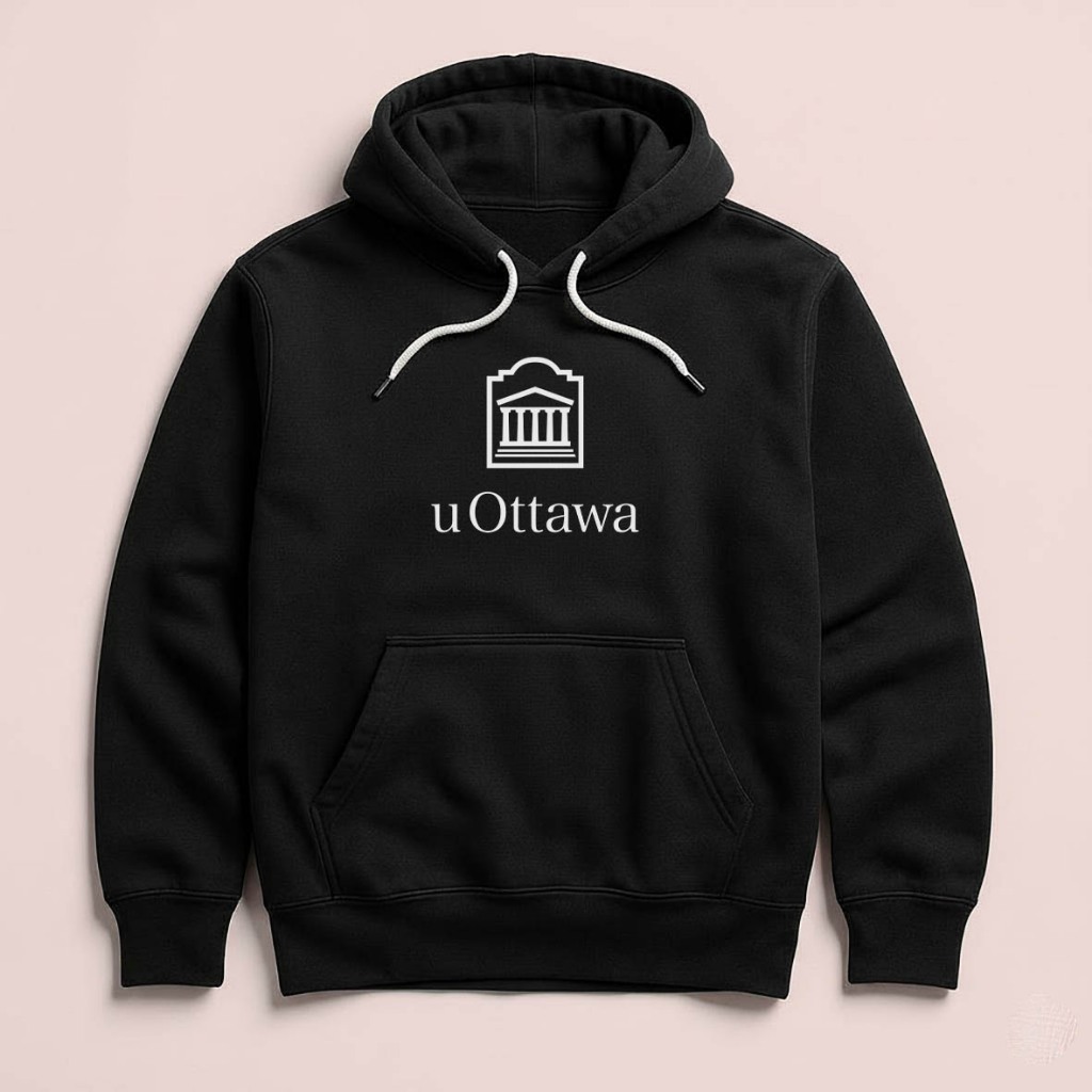 Hoodie Ottawa University Kansas เสื้อกันหนาว Unisex ขนแกะสีดําสีดําผ้า