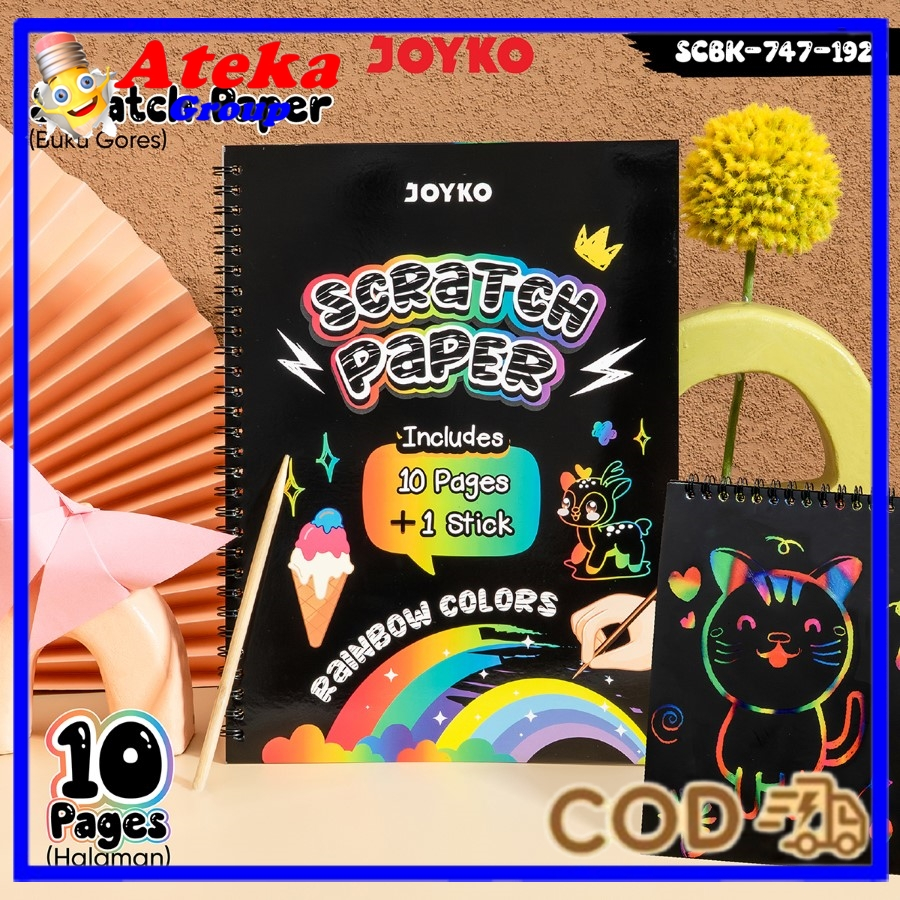 JOYKO Scratch Book Magic Rainbow Scratch Drawing Book SCBK-747-1926