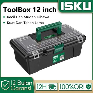 ISKU Tool box Mini 12 Inch Kotak Perkakas/kotak alat multifungsi portabel (30 * 14 * 12cm)