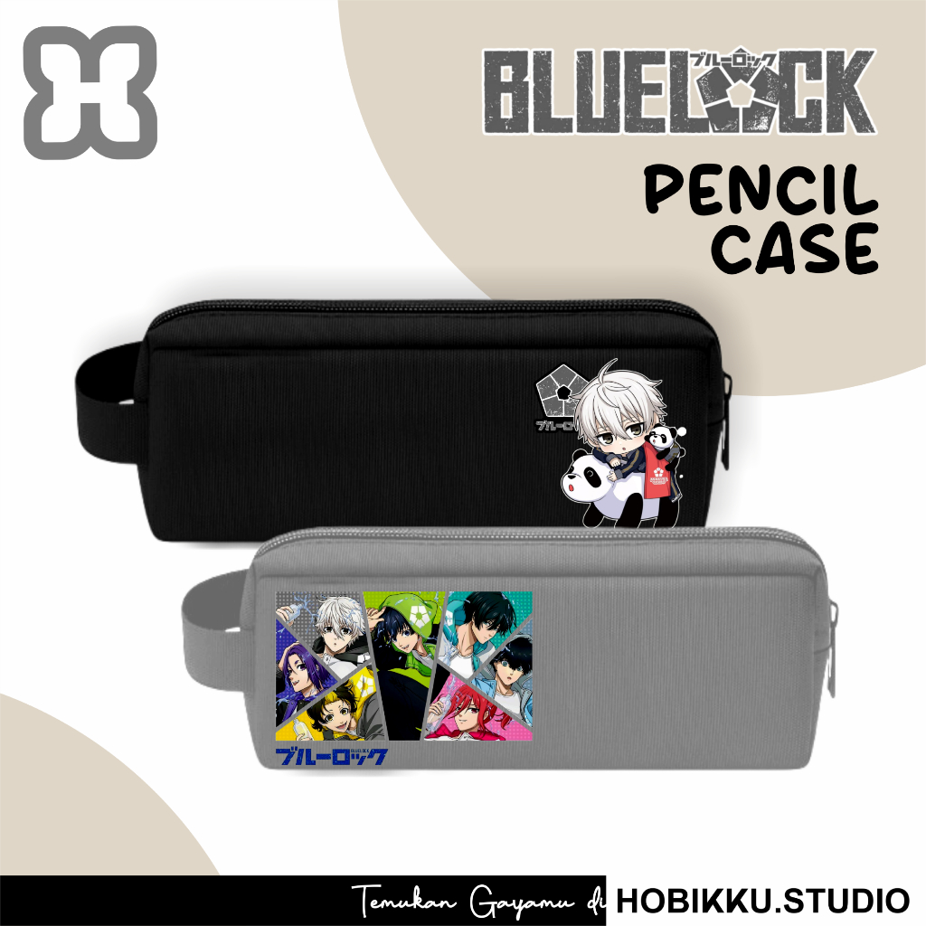 Blue Lock Anime Pencil Case Aesthetic Canvas Pencil Case School Cosmetic Wallet Makeup Pouch Multipu