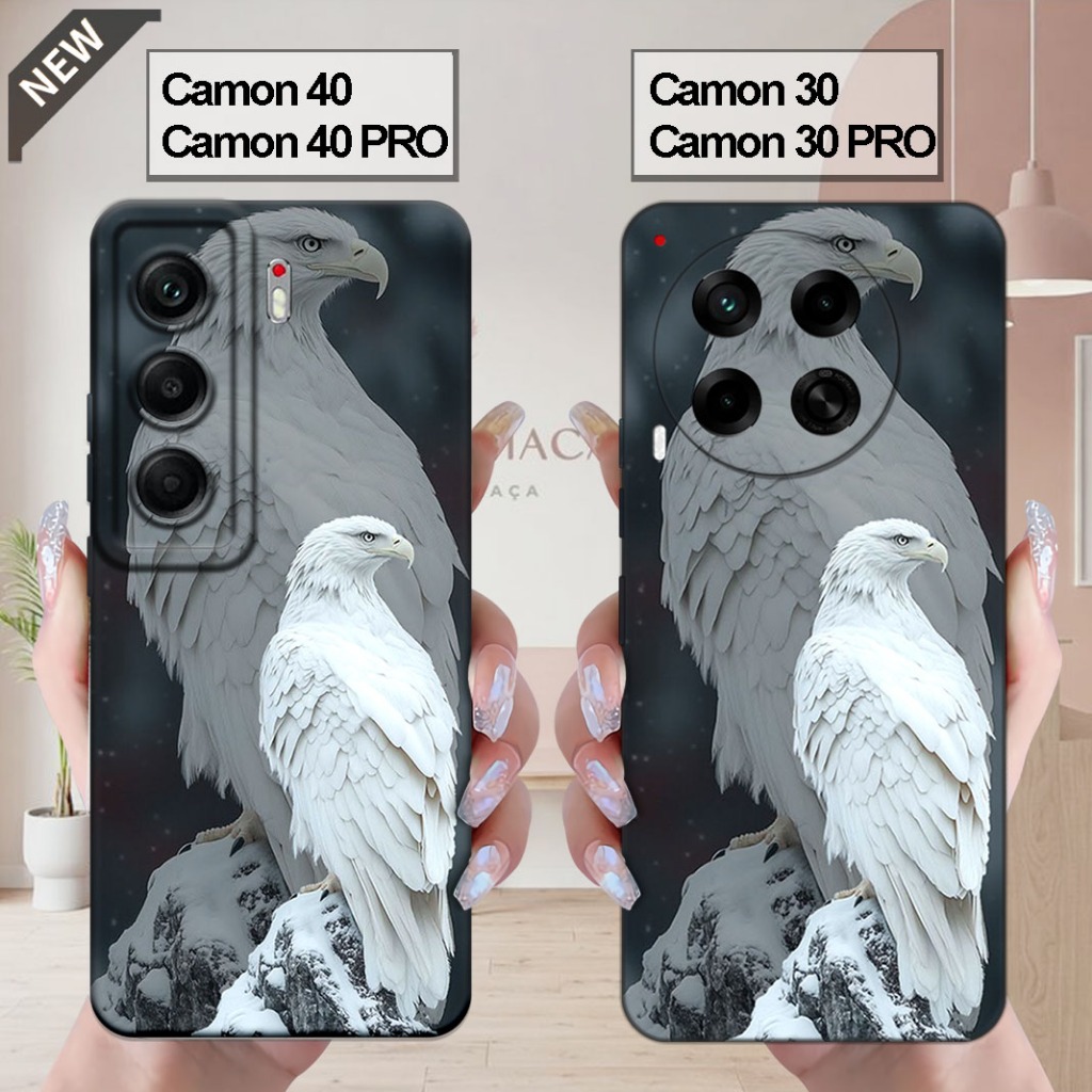 เคส Tecno CAMON 40 | CAMON 40 Pro _เคส CAMON 30 | CAMON 30 PRO - ปลอกสีดําใสยืดหยุ่น